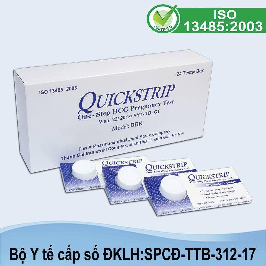 Que Thử Thai Quickstrip.Giúp Phát Hiện Thai Sớm.Que Test Thử Thai 2 Vạch Chính Xác