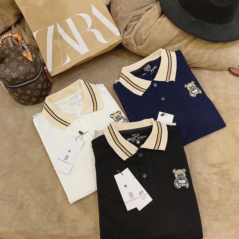 Áo Polo Puzi Man Con Gấu