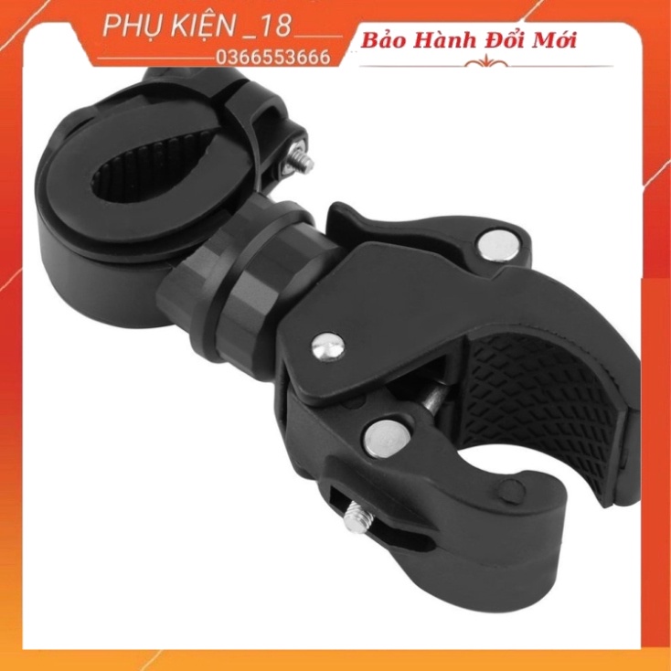 Kẹp đỡ đèn pin xe đạp xoay được 360 độ