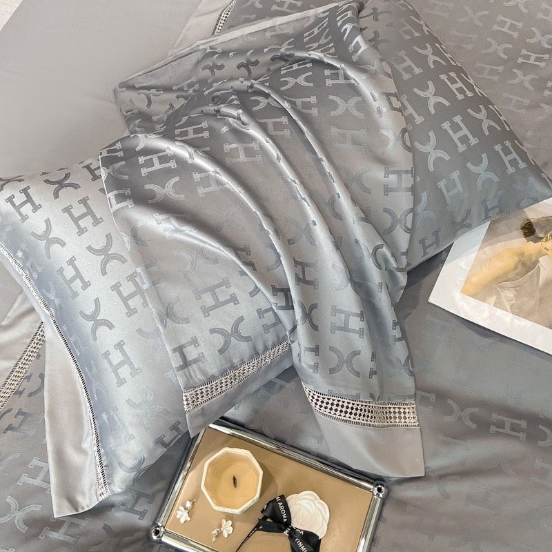 Bộ chăn ga gối Lụa Jacquard Thương Hiệu Phối Ren Cao Cấp
