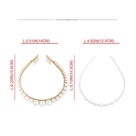 Băng đô đính ngọc trai giả thời trang thanh lịch