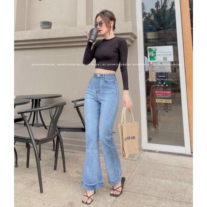 Quần jeans ống loe bigsize 60-90kg co giãn