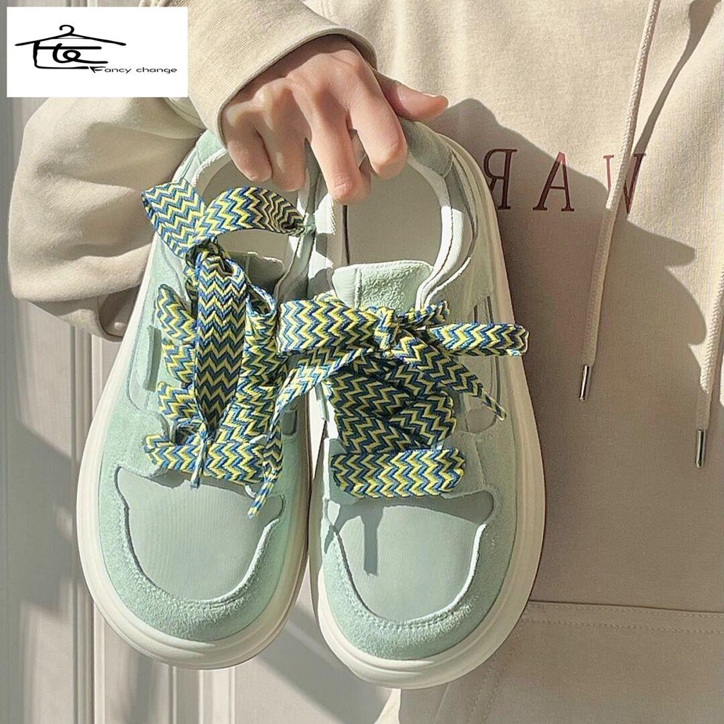 Giày Thể Thao Đế Dày Tăng Chiều Cao Cột Dây Thời Trang Xuân Hè Cho Nữ