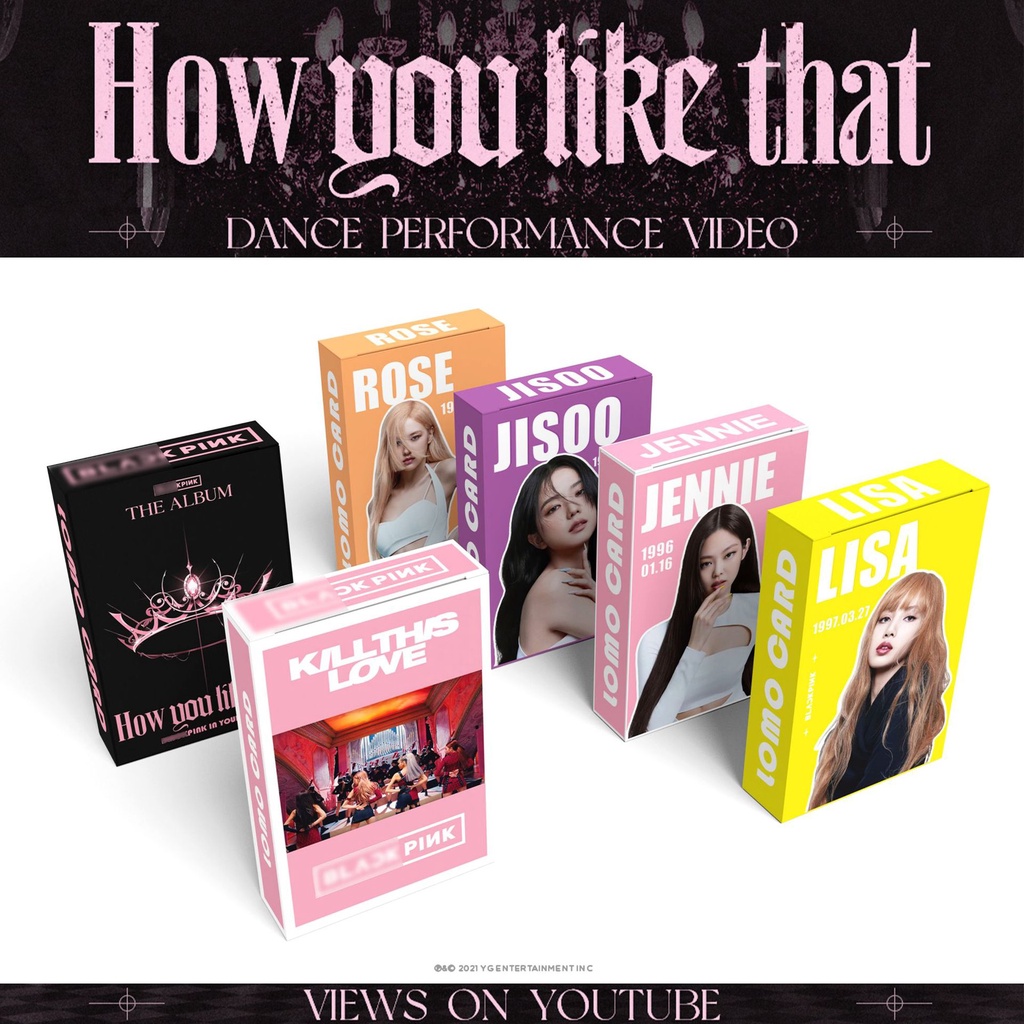 Blackpink Album How You Like That Photocard Lisa Jennie Rosé Jisoo Lomo Card Postcard