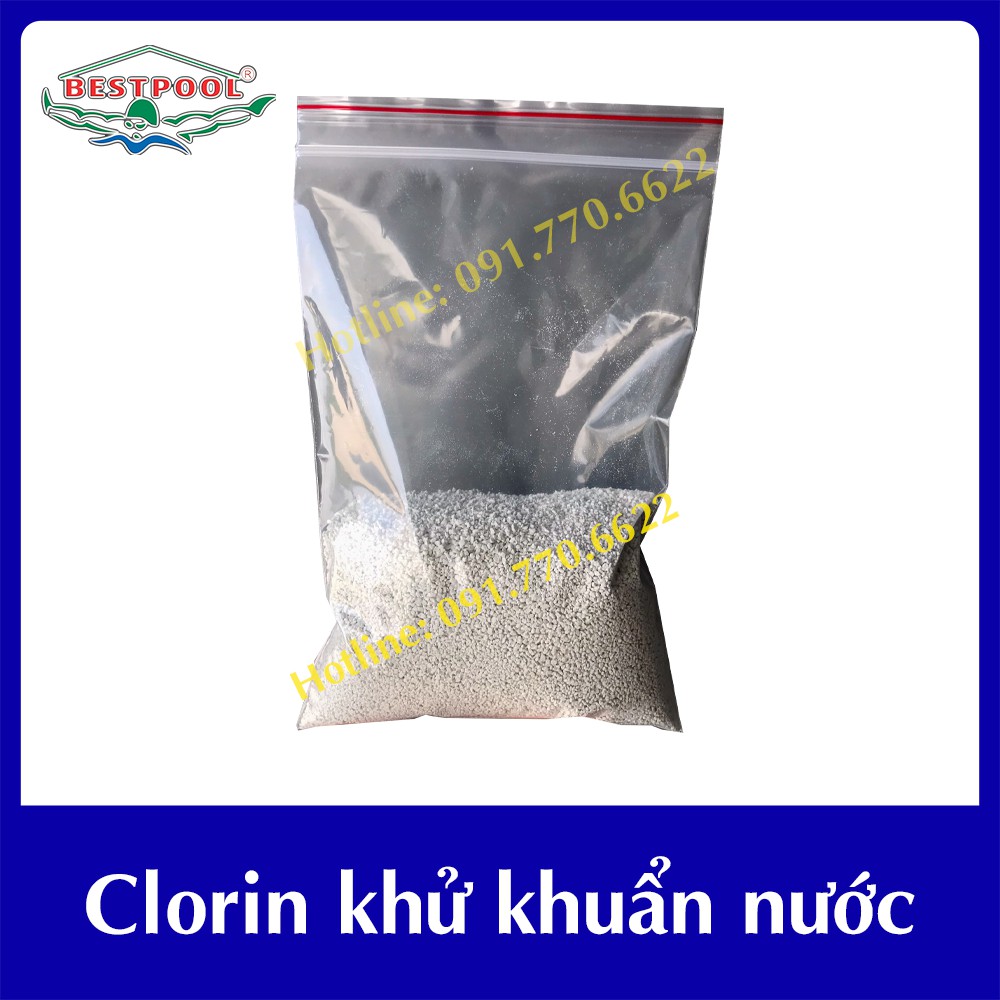 [Tri ân - Sale Sốc] Bột khử khuẩn nước bể bơi 300g Clorin , phụ kiện bể bơi, bể bơi tại nhà, bể bơi lắp ghép