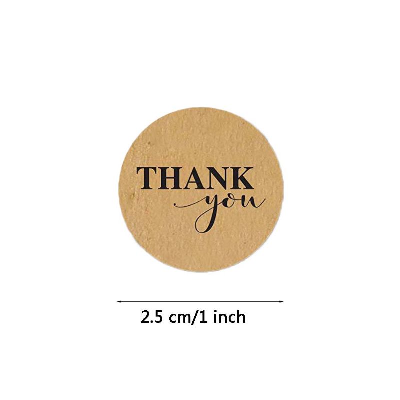 Cuộn 500 Miếng Dán Hình Tròn In Chữ Thank You Dùng Trang Trí Sổ Tay Tiện Dụng