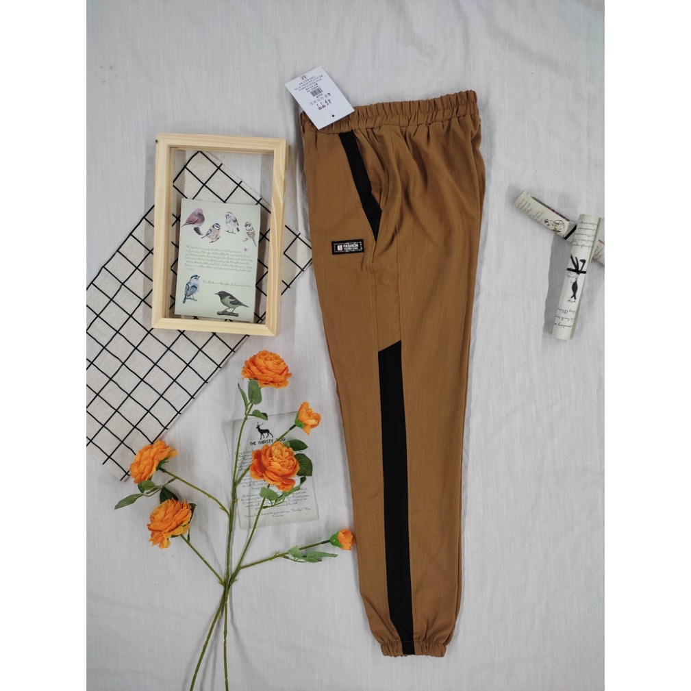Quần đũi dáng dài ❤️Ảnh thật shop tự chụp❤️ Quần thể thao, cạp chun, vải đũi hàn cao cấp, thoáng mát.