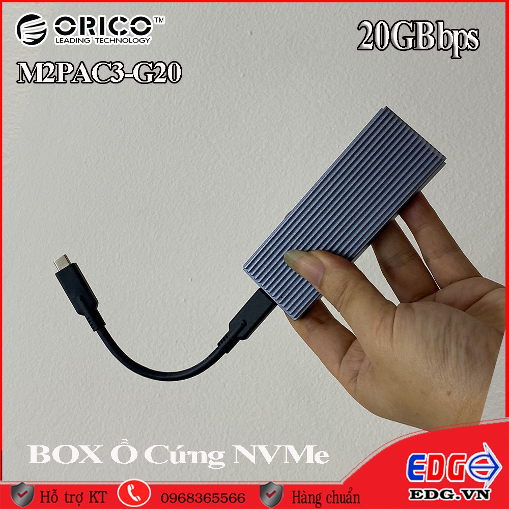 Box Ổ Cứng Orico M2PAC3-G20 SSD Nvme Siêu nhanh 20Gbps | BigBuy360 - bigbuy360.vn