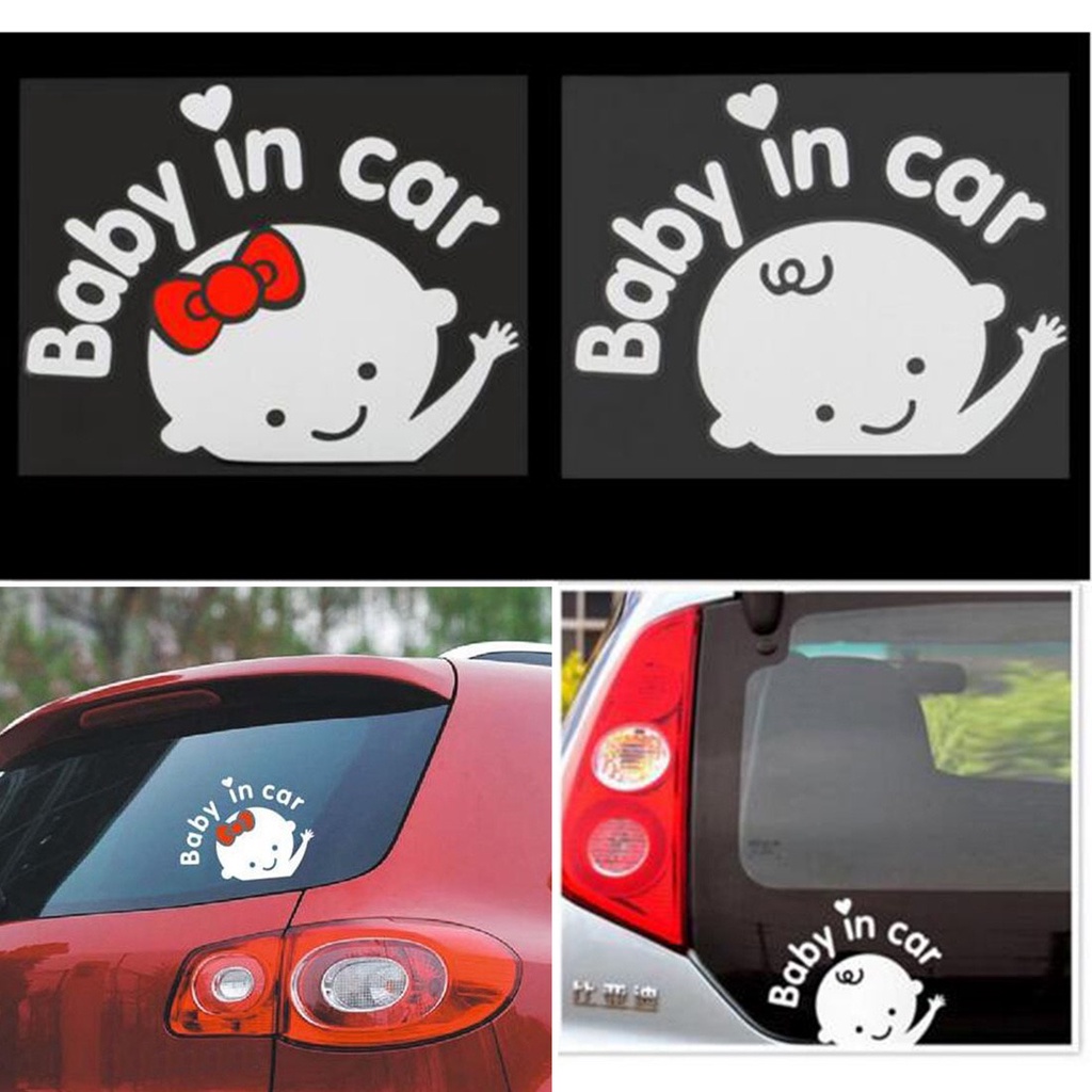 Tem dán Decal Baby in Car-dán trang trí xe,kính ô tô,đáng yêu