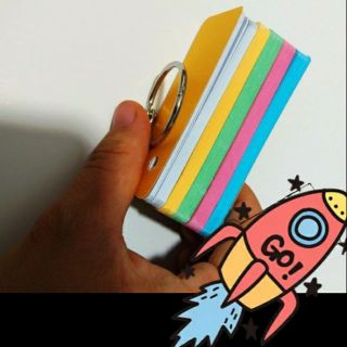 Combo 50 bộ Thẻ Flashcard 5 màu bo góc