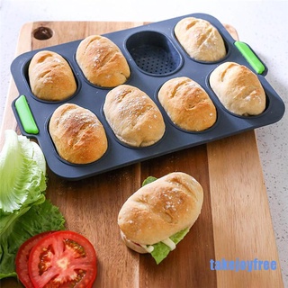 Khuôn Silicone Nướng Bánh Hamburger Kiểu Pháp Chống Dính takejoyfree 0527