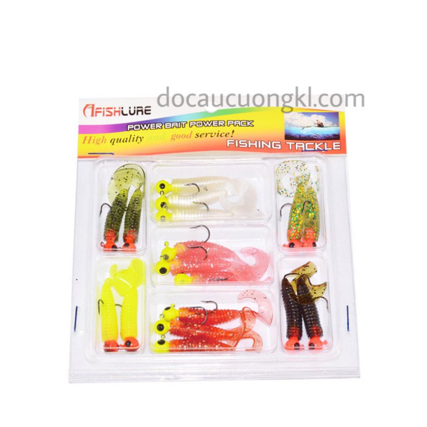Mồi mềm vỉ jighead gắn sẵn lưỡi LW03