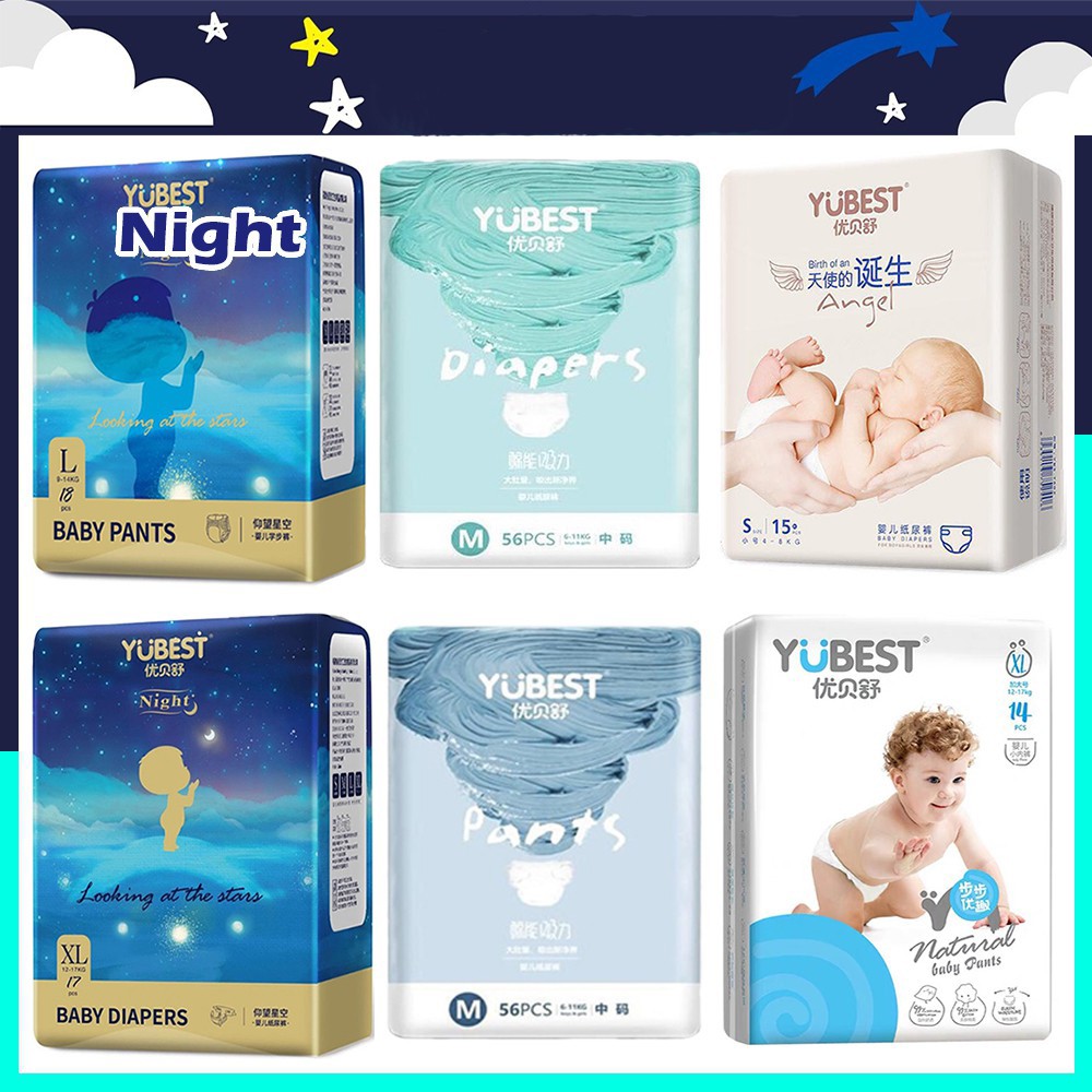 Bỉm Yubest FREESHIP Tã / Bỉm YUBEST Gold / Night / Angel / Natural / Core quần/dán S132, S90, M108, M84, L96, L78