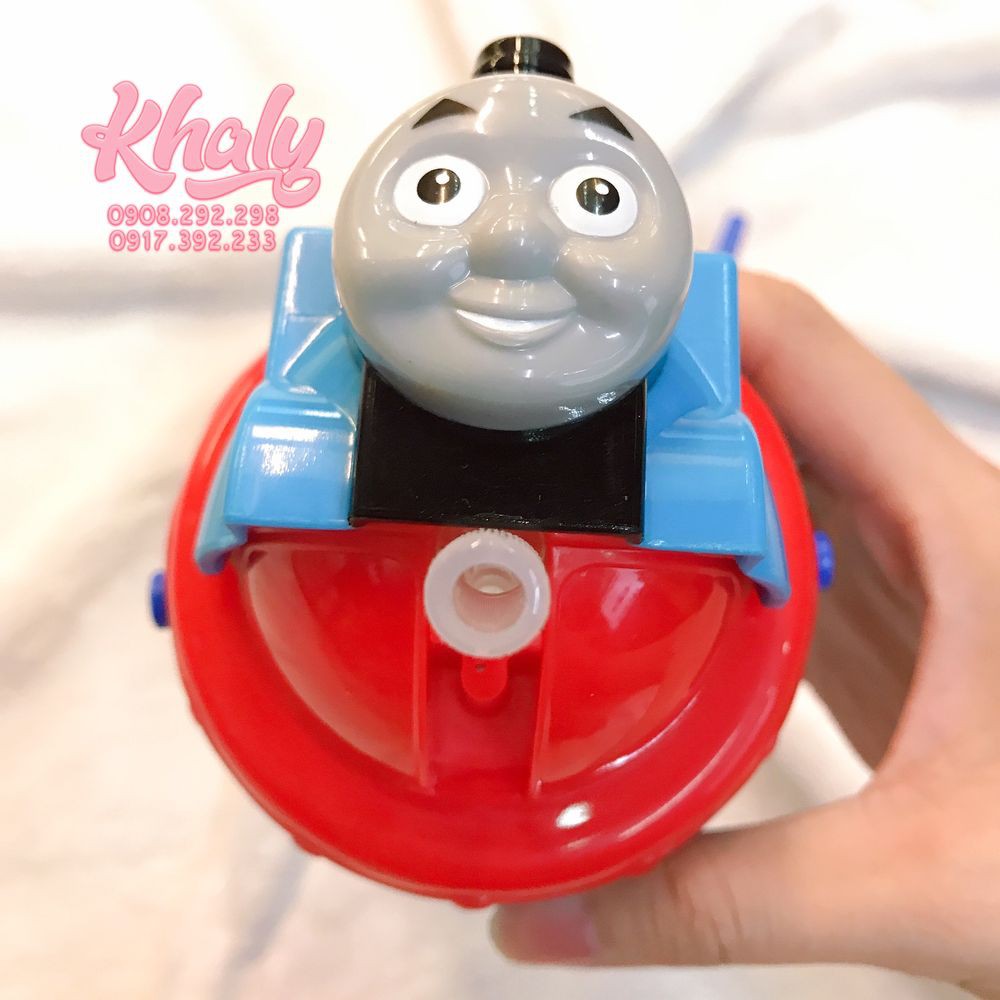 Bình nước trong suốt có ống hút hình xe lửa Thomas & Friends cho trẻ em, bé trai (360ml)