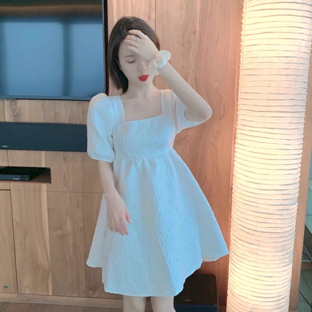 [SẴN] [Có ảnh thật] Đầm babydoll Lollita tay phồng thắt nơ sau lưng SAM SAM BOUTIQUE | BigBuy360 - bigbuy360.vn