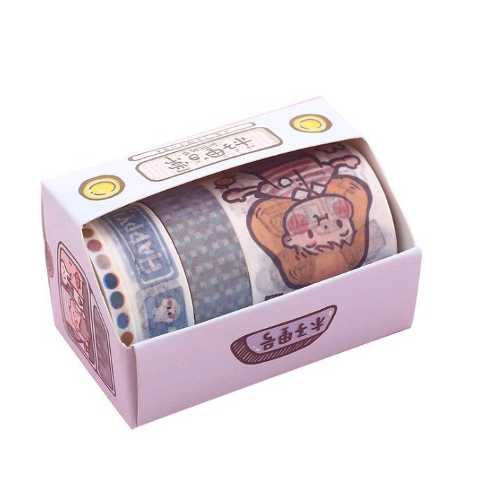 Sét 4 cuộn washi tape 404 " Shopee ship "