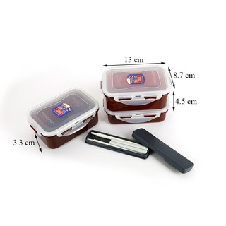 [Lock&Lock] Bộ Hộp Đựng Cơm Navy HPL814DBN