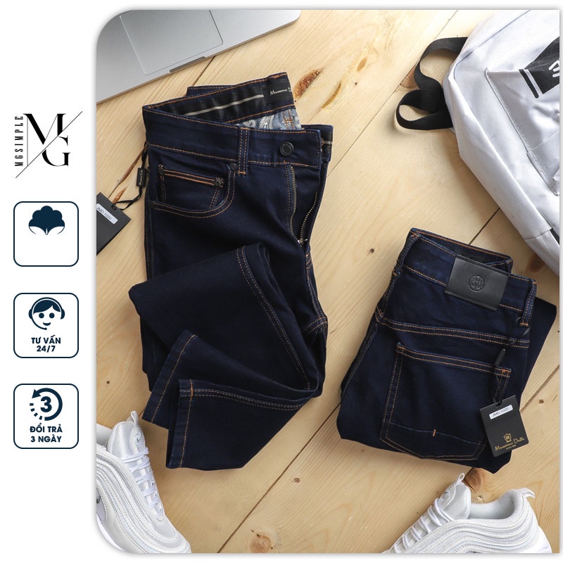 Quần jean nam màu xanh đậm indigo Hàng VNXK chính hãng, chất đẹp - MGSIMPLE