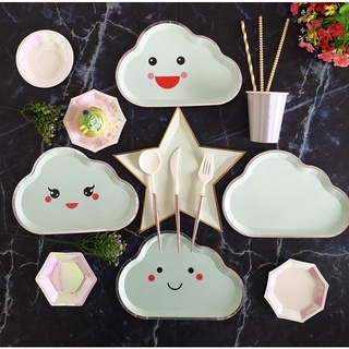 Đĩa giấy trang trí sinh nhật chụp hình