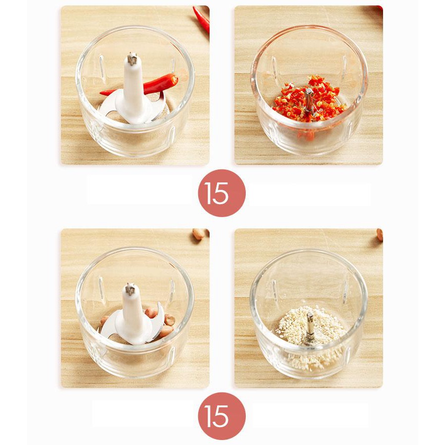 Máy Xay Đá, Xay Sinh tố, Xay Thịt, Xay Rau Đa Năng cối thuỷ tinh Hattiecs