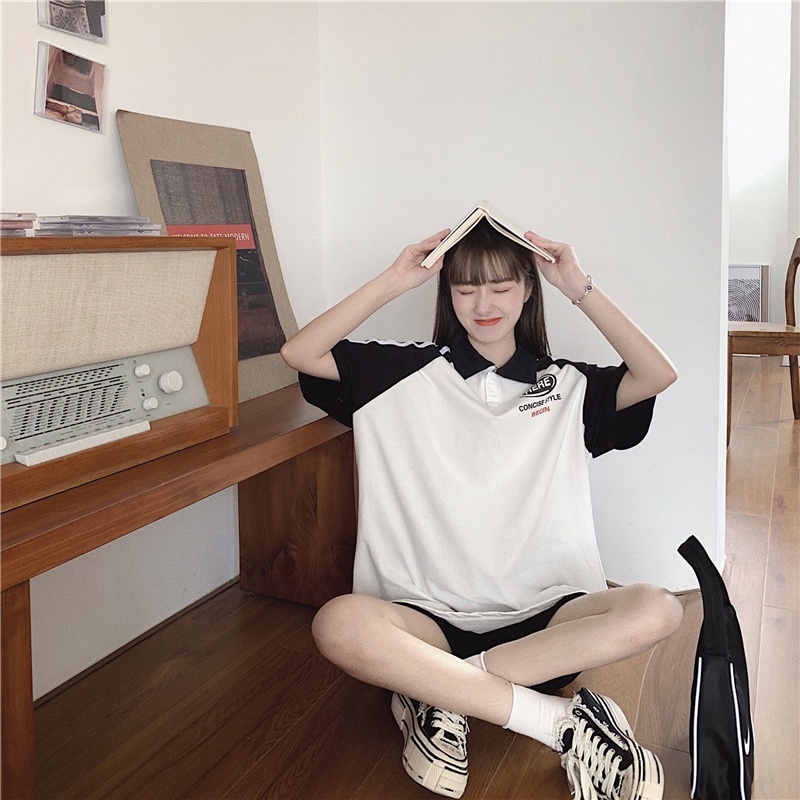 Áo Thun Polo Tay Ngắn Chất Liệu Cotton Màu Sắc Phong Cách Hàn Quốc Cho Nữ | BigBuy360 - bigbuy360.vn