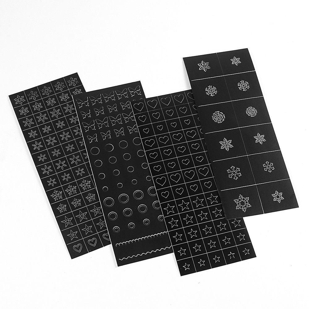 MOCHO Miếng Dán Trang Trí Móng Tay Nghệ Thuật Hình Hoa Hồng Và Bướm