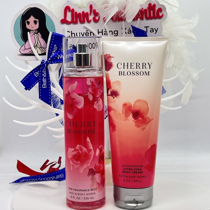 CHERRY BLOSSOM - Xịt Thơm Toàn Thân Body Mist Bath &amp; Body Works Usa