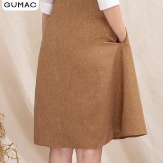 Đầm yếm phối đô trắng DA1061 GUMAC