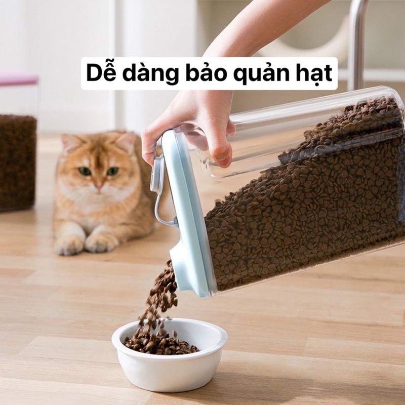bình đựng hạt cho chó mèo 1.5l