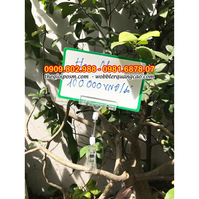 Kẹp mica cao 16cm, kẹp bảng giá, kẹp sale