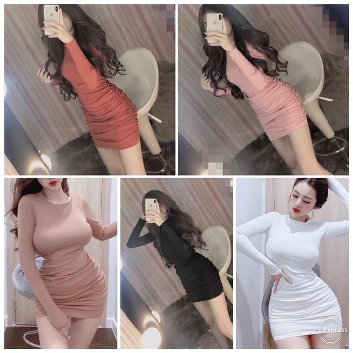 Đầm Body Nhún Sườn Tay Dài | BigBuy360 - bigbuy360.vn