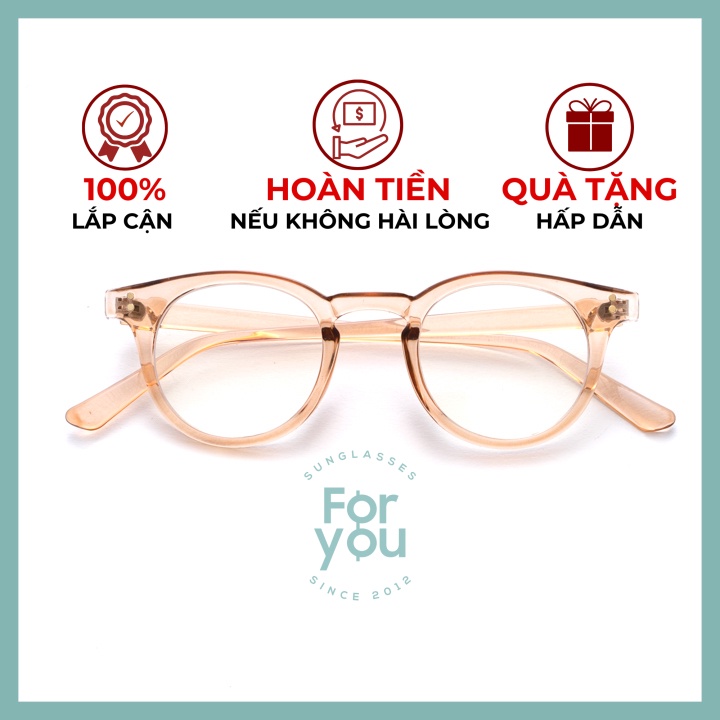 Gọng kính nhựa 2129 màu nâu form nhỏ phong cách Hàn Quốc