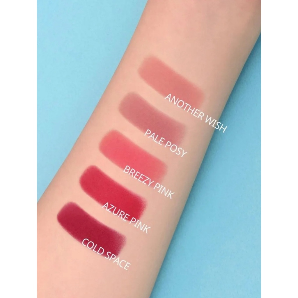 Son Thỏi Lì 3ce Summer - Toilet Paper Soft Matte Lipstick Another Wish- Breezy Pink- Pale Posy- Azure Pink- Cold Space