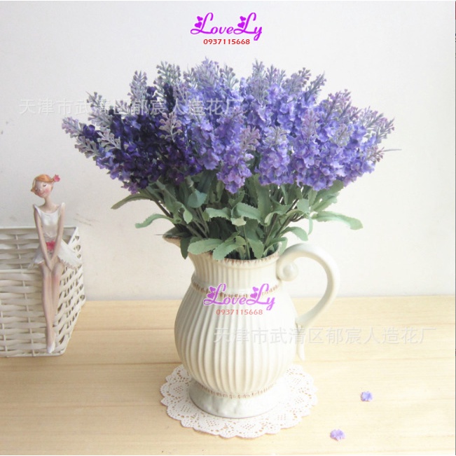 Hoa giả - cành Hoa Lavender Giả tím siêu đẹp trang trí decor nhà cửa