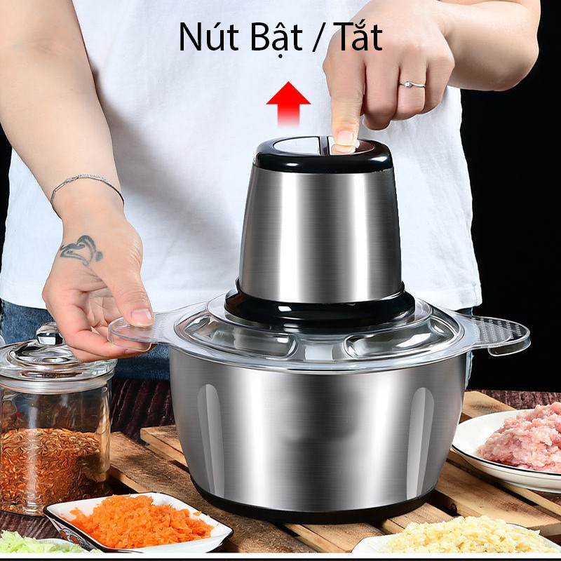 FREE SHIP MÁY XAY THỊT ĐA NĂNG INOX 4 LƯỠI SIÊU BỀN (GIÁ rẻ) SHOP DAC BIET