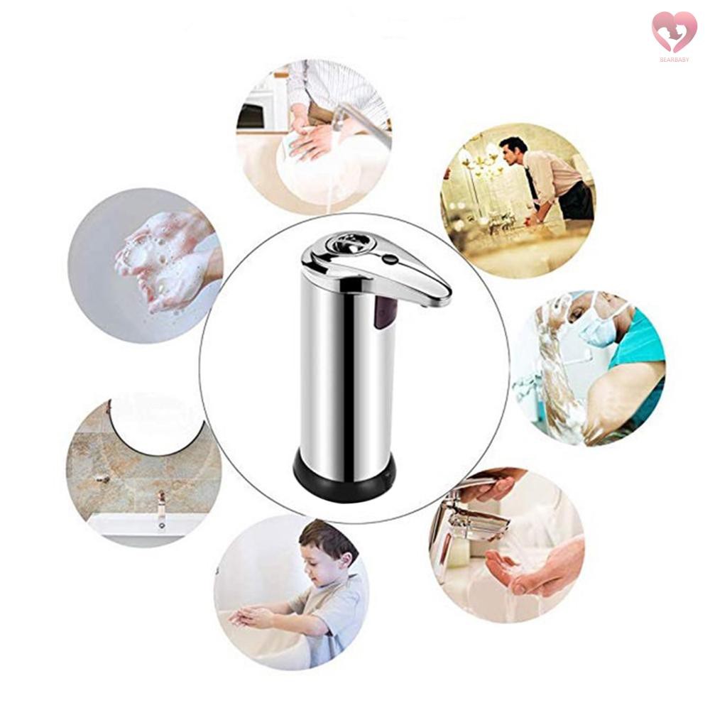 (Hàng Mới Về) Bình Đựng Xà Phòng Bằng Thép Không Gỉ Cảm Biến Hồng Ngoại Dung Tích 280ml