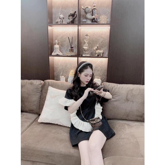 Áo Babydoll phối viền nữ thun tăm Form rộng giấu quần bánh bèo Tiểu Thư Ulzzang Vintage Hottrend Áo kiểu Nữ