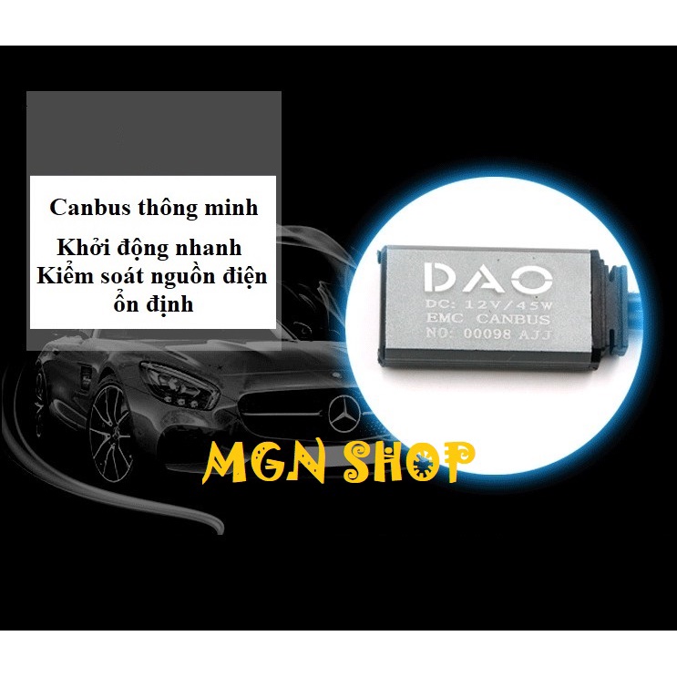 [Đèn LED DAO] [45W] [6000K] [H1 H4 H7 H8/H11/H16 HB3/HB4 HIR2/9012] dành cho ô tô xe máy