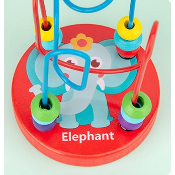 Đồ chơi giáo dục BAPKIDS, Bộ luồn hạt bằng gỗ