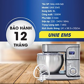 [CHÍNH HÃNG] Máy nhồi bột, máy trộn bột đánh trứng đa năng UNIE EM2 / EM5 (Có hẹn giờ) - BH 1 năm