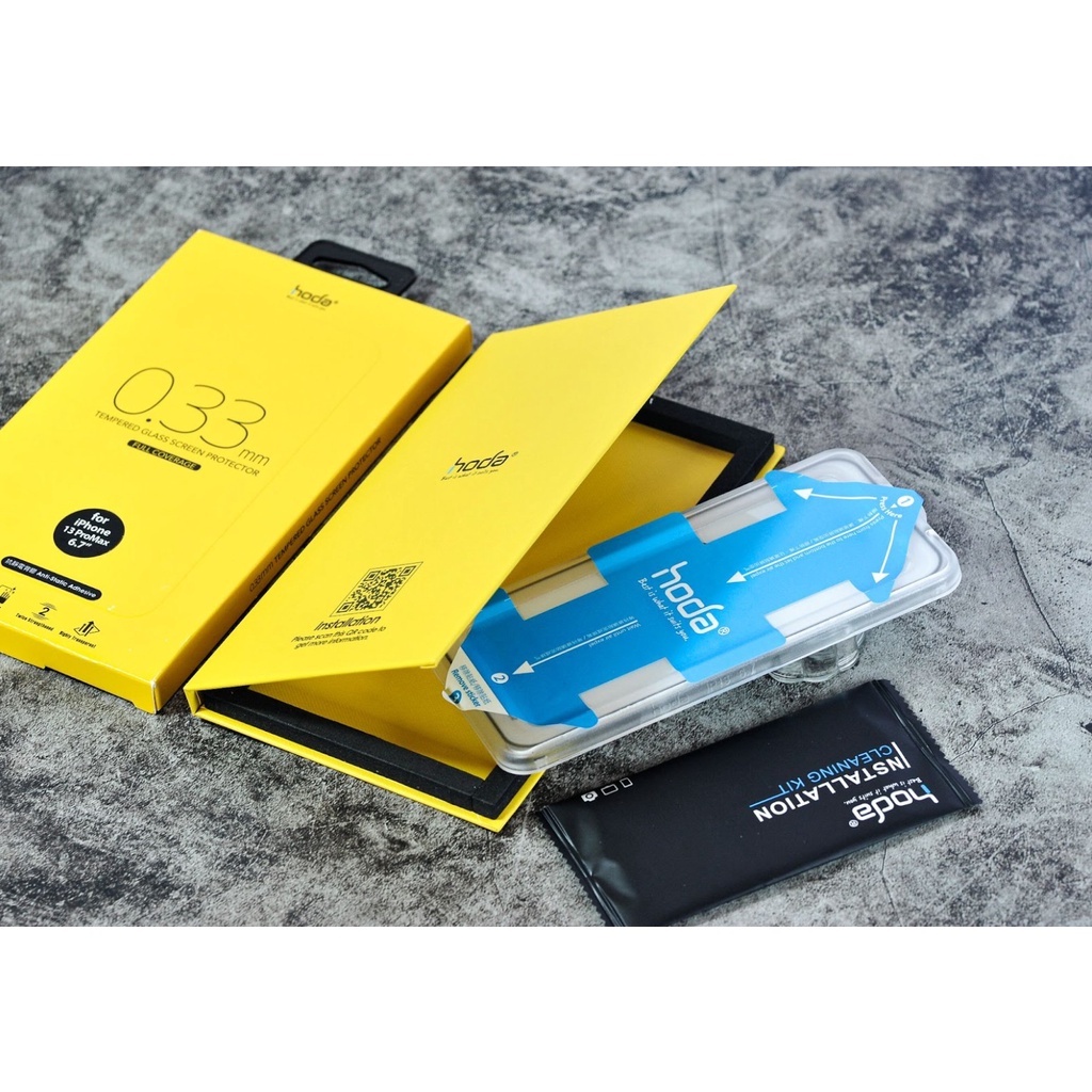Cường lực HODA Trong Suốt 0.33mm chính hãng cao cấp cho iP 15 Pro,15 Pro Max ,14 Pro ,14 Pro Max ,13 Pro, 13 Pro Max