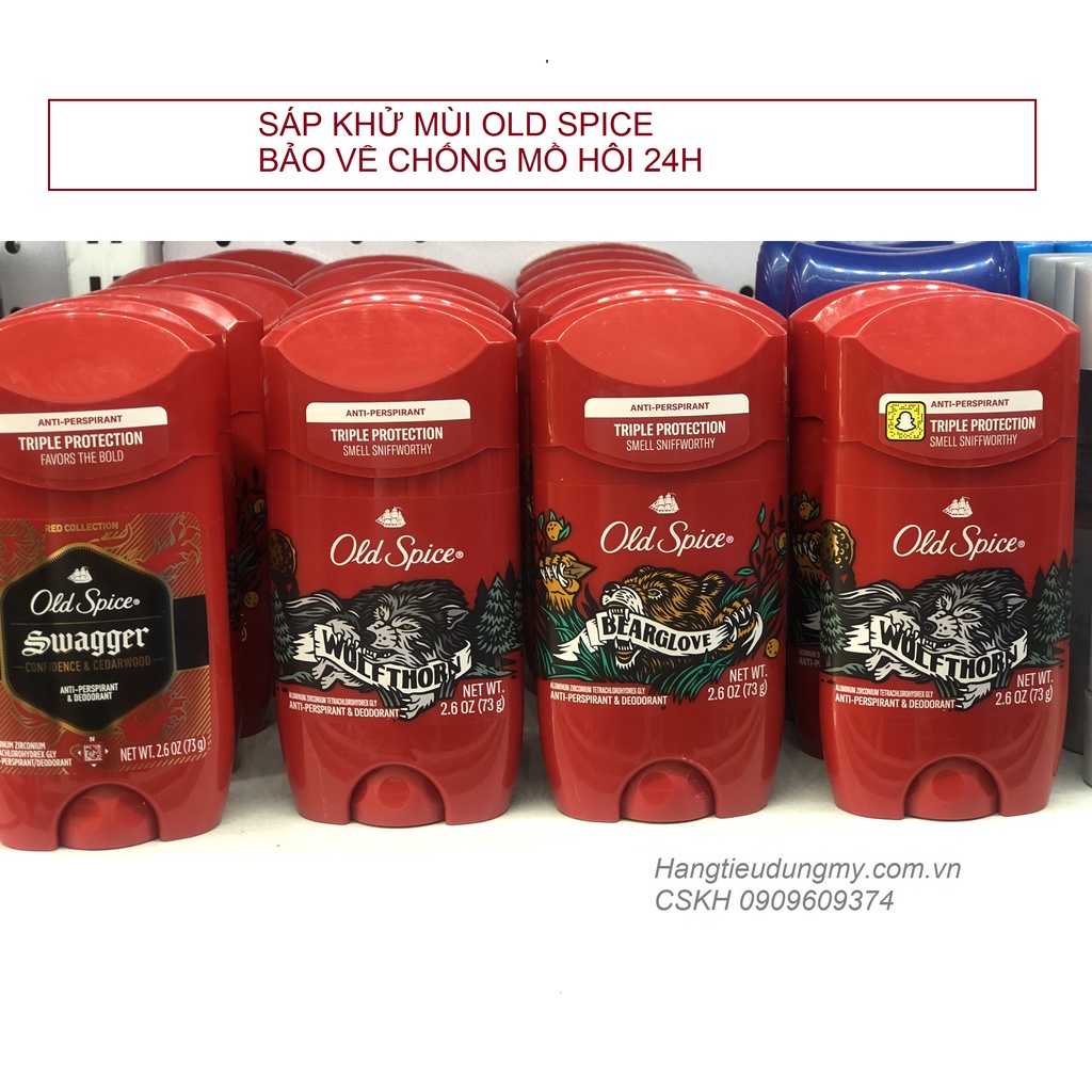 Sáp khử mùi Old Spice High Endurance 73g| Bảo vệ khỏi mùi suốt 24 giờ | Hương Thơm Nam Tính