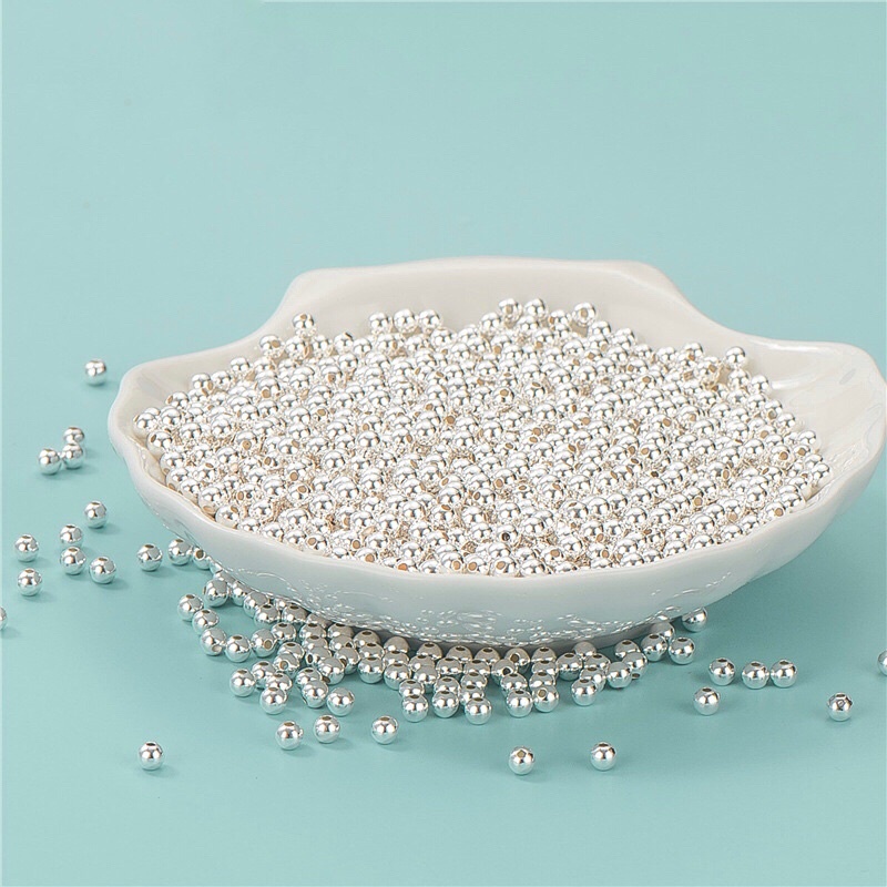 [Siêu rẻ] [S925] Combo 10 bi bạc 2mm - MH391