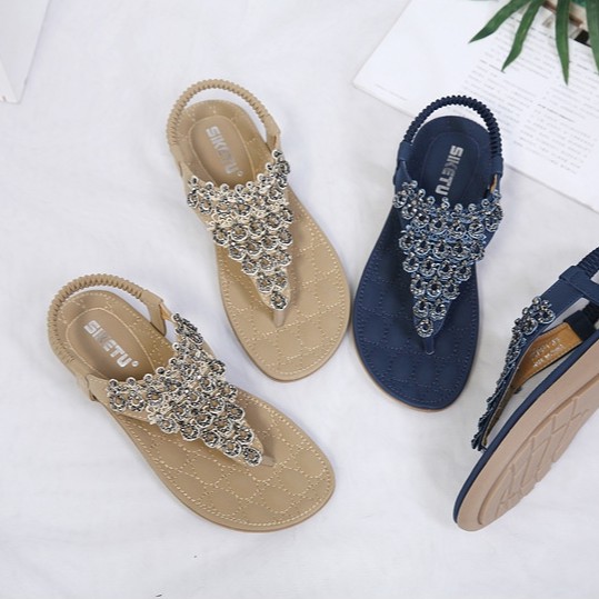 Sandal bệt nữ xỏ ngón siêu xinh siêu êm. Giày sandal kẹp nữ sành điệu.