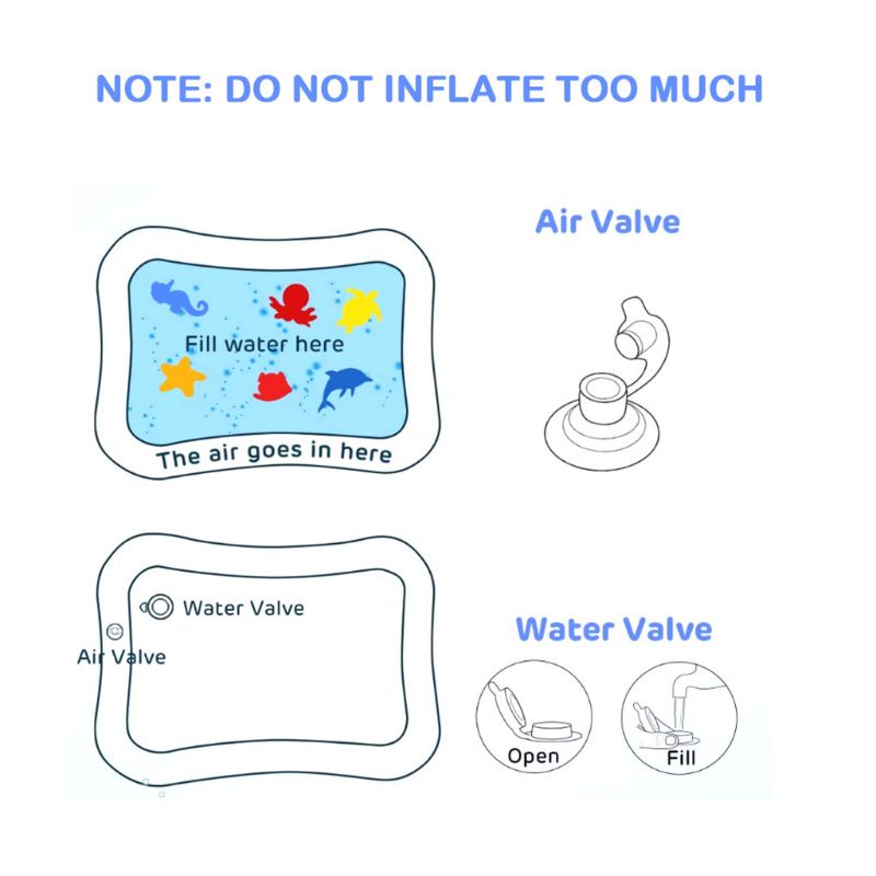 Thảm nước bơm hơi họa tiết động vật biển ngộ nghĩnh dành cho bé sơ sinh