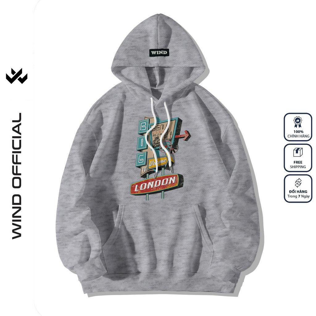 Áo hoodie unisex form rộng WIND LONDON thời trang áo khoác nam nữ oversize ulzzang