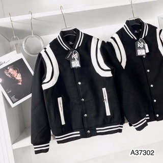Áo khoác GVC dạ nỉ nam - Áo khoác bomber GVC phối viền trắng - áo khoác thu đông nam