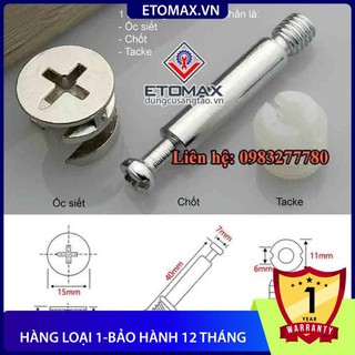 [Hàng loại 1-Bảo hành 12 tháng] Bộ 50 chốt ốc cam ( ETOMAX )