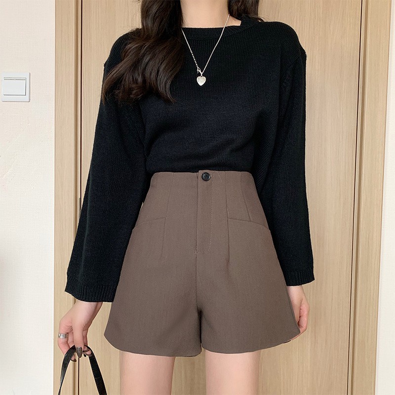 [Mã FAMARAL1 giảm 10K đơn 50K] Quần short nữ cạp cao ống rộng lưng cao thời trang đẹp giá rẻ