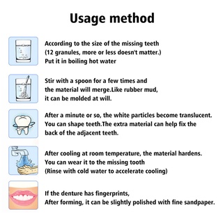 30g Resin Vampire Teeth Glue Temporary Tooth Replacement Material Tooth Filling Missing Denture Adhesive DIY Teeth Repair Dental
 techer